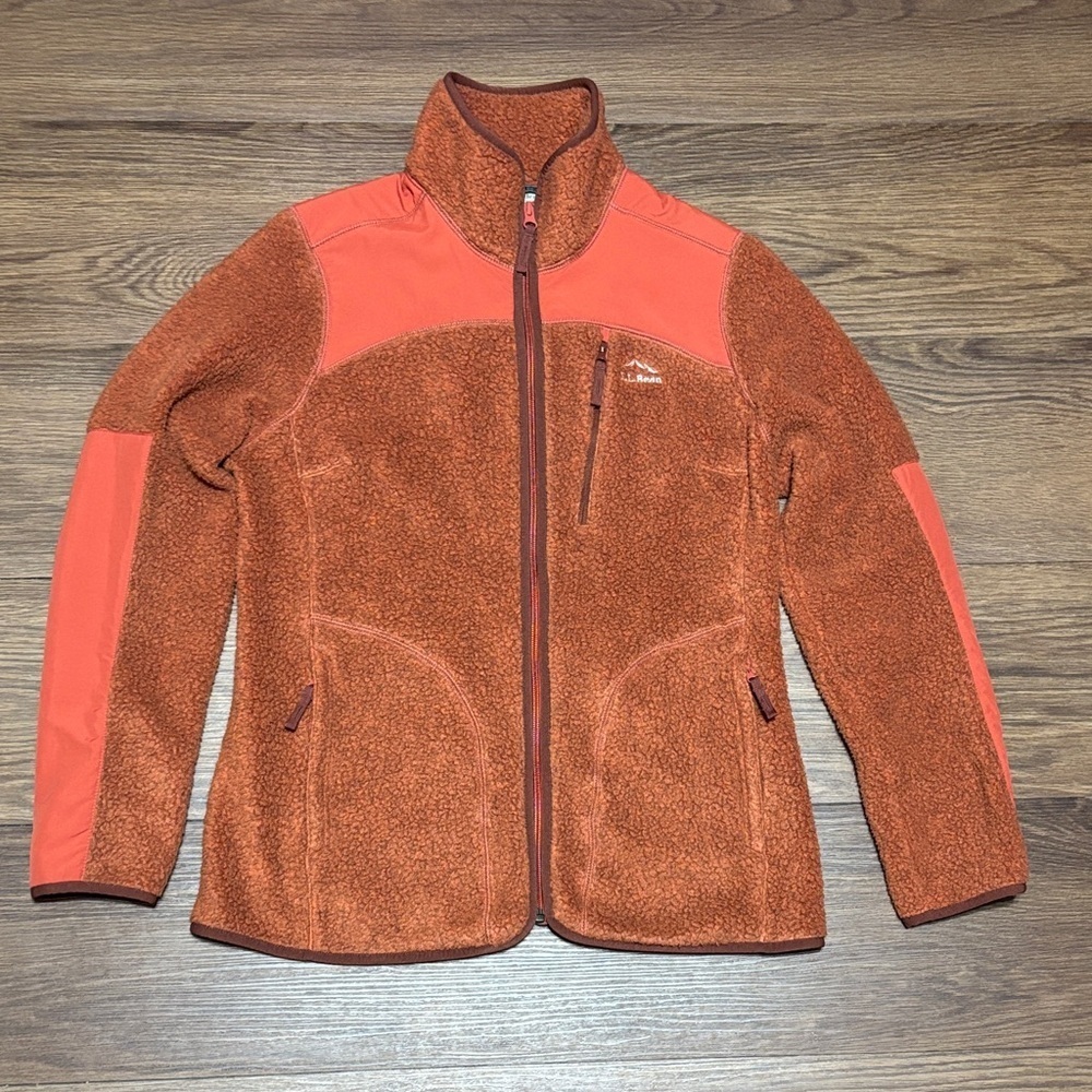 L.L.Bean Polartec Fleece Jacket Burnt Orange Women’s Small Reg